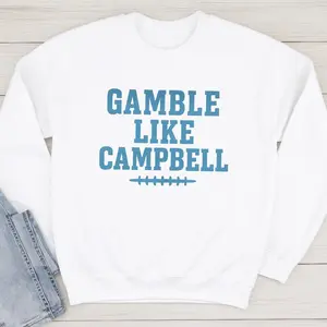 Gamble Like Campbell Sweatshirt, Detroit Football Sweatshirt, Vintage Detroit Crewneck Sweatshirt, Lions Game Day Sweatshirt, Dan Campbell