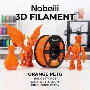 Nabaili 3D Filament Orange PETG Basic Settings for Creative Freedom TikTok Shop Ready Printing Filament