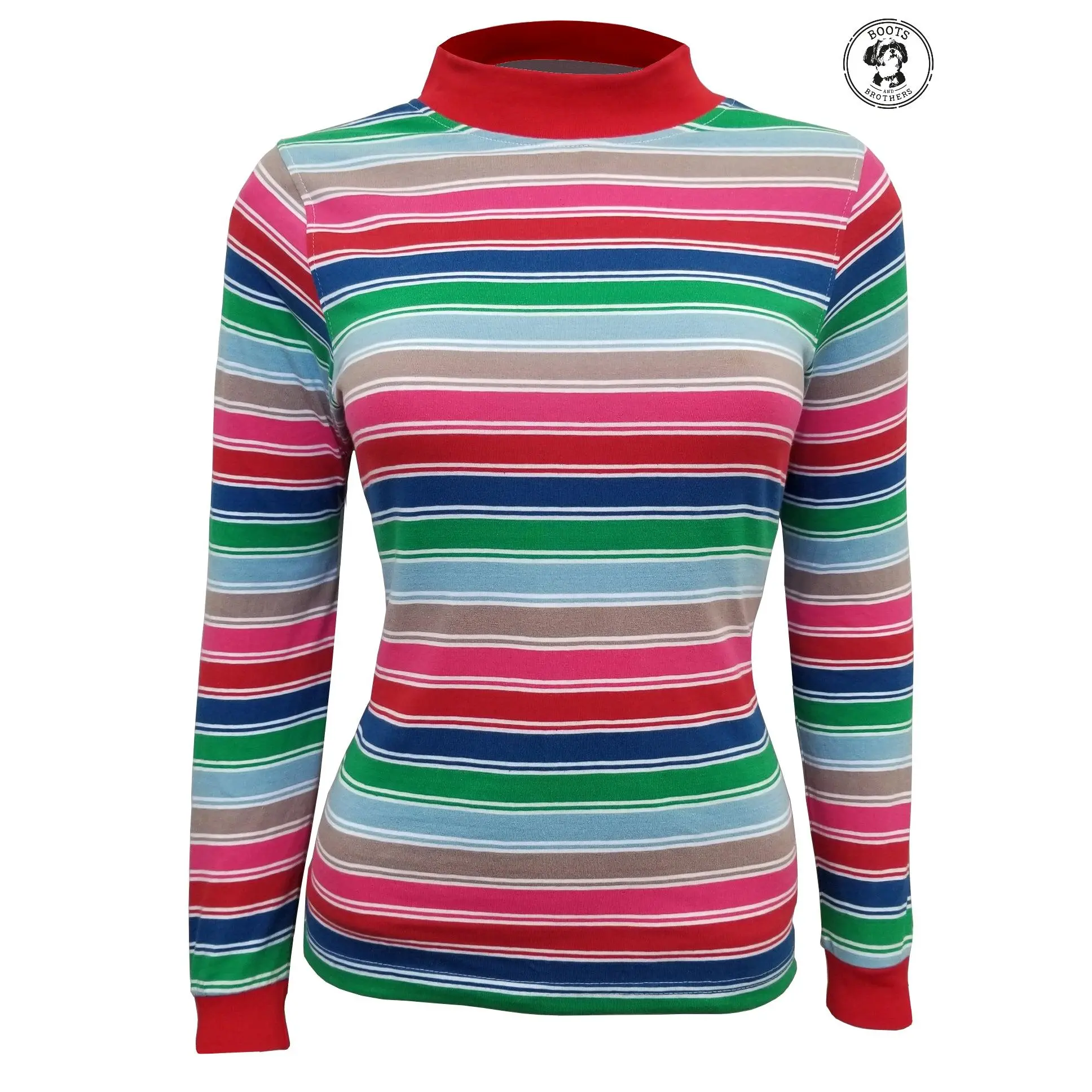 Womens Rainbow Striped Nice Guy Cosplay T-Shirt Costume