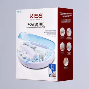Kiss Power File Rechargeable Nail File System | All In One Kit, Nail Buffer, Manicure Tool, Electric Nail File