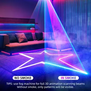 DJ Lights for Parties, Pro 6 in 1 DMX & Sound Activated Laser Light Show Machine with Disco Ball Light, RGBW  Strobe Party Lights Indoor for Rave Club Dance Bar Gig DJ Lighting