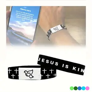 【CLEARANCE SALE】Summervibes NFC Smart Bracelet with Popup, Stretchy Wristband for Men & Women, Mother’s Day Gift, Printed Elastic Wrist Strap, Tap to Connect, Stylish & Comfortable