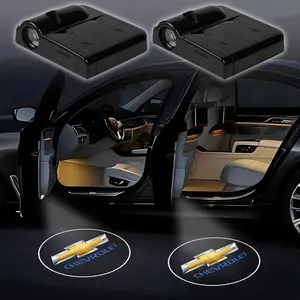 2pcs Car Door Welcome Lamp Laser Projector LED Light, for Chevrolet Corvette Montana Trailblazer Silverado Traverse Camaro, Bright Entry Lighting