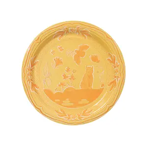 Baton Rouge Sunshine Yellow Tiger Dessert Collegiate Paper Plates - 8 Pack