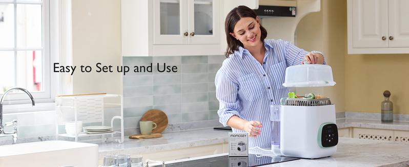 Momcozy KleanPal Pro Baby Bottle Washer, Sterilizer & Dryer - All-in-One Cleaning Machine for Bottles, Pump Parts & Baby Essentials - Time-Saving & Effortless Care