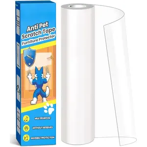 Scratch Furniture Protector:  Anti Scratch Tape - Door Protector from   - Clear  Self Adhesive Tape for Carpet, Sofa, Couch, Door (118in x 7.9in)