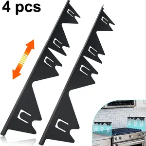 Stainless Steel Oven Gap Covers, Set of 2 or 4 Pieces, Durable Kitchen Accessories, Easy to Clean, Fits Standard Ovens