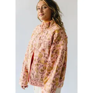 Free People: Chloe Jacket in Peach Combo