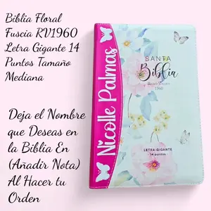 Biblia Personalizada  Letra Gigante 14 Puntos Reina-Valera 1960