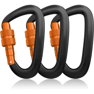 Carabiner Clips Heavy Duty 12kN (2697 lbs)-Lightweight Locking Carabiners for Camping, Hiking, Hammock, Dog Leash Harness, Outdoor and Gym etc, Keychains& Utility