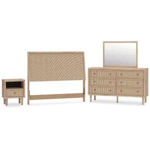Cielden Queen Panel Headboard, Dresser, Mirror and Nightstand