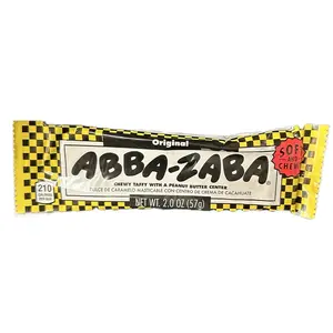 Abba-Zaba Chewy Taffy with Peanut Butter Center - Delicious Snack and Bonbon Candy Sweet Bite Flavor sweets Soft Caramel