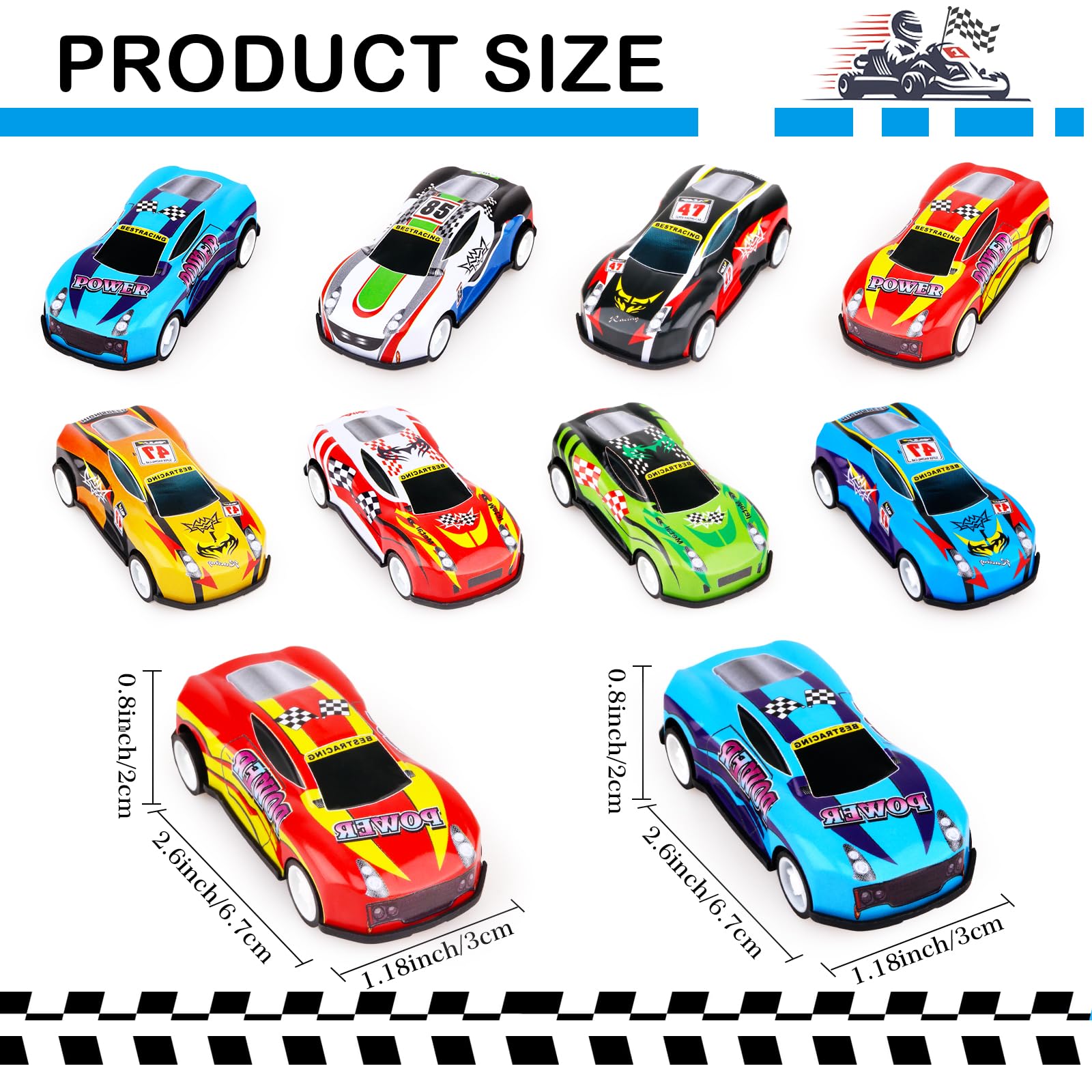 50 Pcs Pull Back Cars Toys for Kids | Mini Race Cars Bulk Set for Party Favors, Classroom Prizes, Treasure Box | Small Car Toys for Boys Girls Toddlers | Christmas Stocking Stuffers, Easter Egg Stuffers 50 Pcs Pull Back Cars Toys for Kids | Mini Race Cars Bulk Set for Party Favors, Classroom Prizes, Treasure Box | Small Car Toys for Boys Girls Toddlers | Christmas Stocking Stuffers, Easter Egg Stuffers