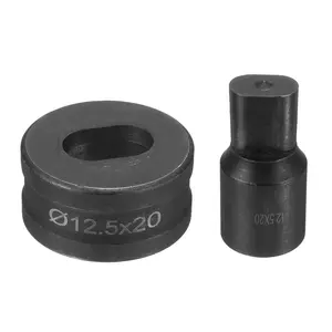 Hydraulic Hole Die 12.5mm x 20mm Oval Hole 40Cr Punching Kit for CH70 Punching Machine, Black