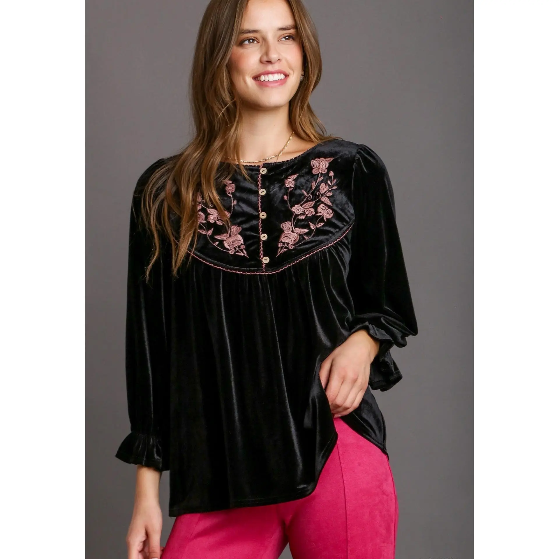 Umgee Velvet Top