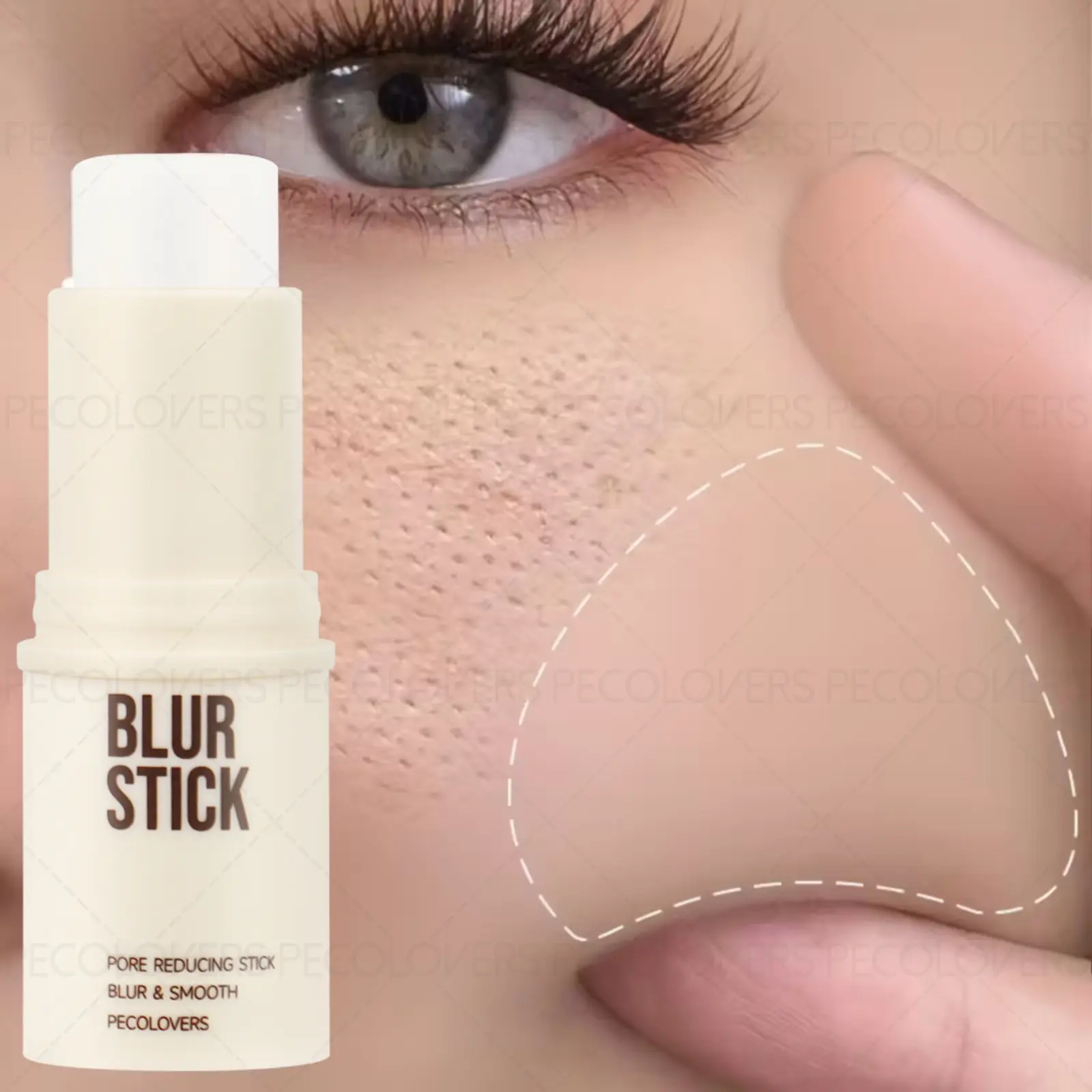1PC Soft Texture, Invisible Pore Stick, Brightens Skin Tone, Brighten Dull Skin, Brighten Skin Tones, Light and Non-sticky, Soft and Shiny, Bright Glowing Skin, Very Suitable for Use in Autumn, Winter and Dry Weather