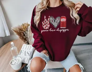 Peace Love Dr Pepper Hoodie or Sweatshirt, Cute Dr Pepper Shirt, Dr. Pepper Sweatshirt, Dr Pepper Tshirt, Soft Girl T shirt, Diet, Coke, Soft Drink, Preppy, Soda, Dr Pepper Trending