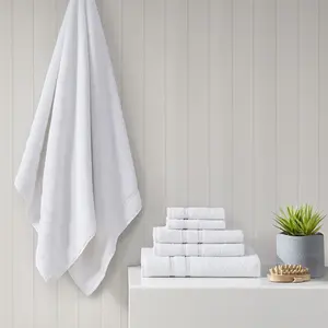 Turkish Cotton 6 Piece Towel Set White