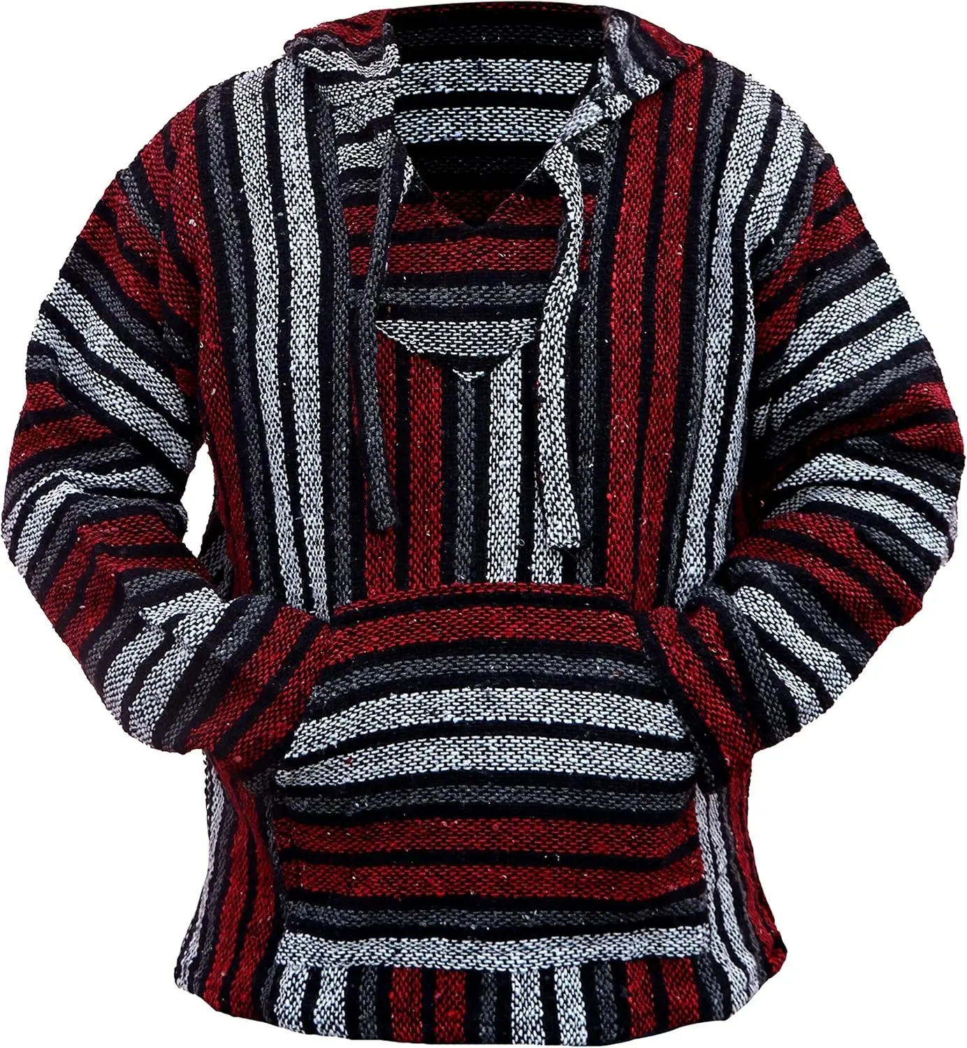 Mexican Baja Hoodie Hippie Surf Poncho Sweater Sweatshirt Pullover Jerga(Gift)