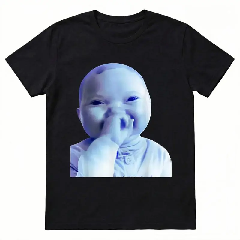 Women's Retro Funny AI Meme Graphic Short-Sleeve Cotton T-Shirt - Comfortable Streetwear Top for Casual Wear, Shortsleeve, Tshirt