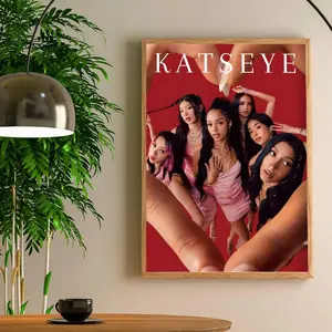 K-Katseye K-POP group Poster HD Sticky Waterproof Wall Art | High Quality Print Aesthetic Home Living Bedroom Bathroom hallway Decor Trendy Room Decoration | Multiple Size Options Available
