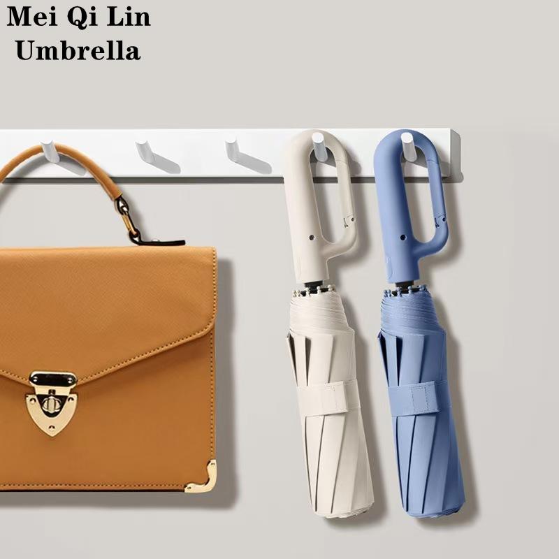 Ring Buckle Fully Automatic Umbrella Foldable Umbrella for Travel,42inch Lightweight Automatic Open Close Umbrella, 10 Ribs Portable Rain Sunshine Wind Proof Black Ring Buckle Fully Automatic Umbrella Foldable Umbrella for Travel,42inch Lightweight Automatic Open Close Umbrella, 10 Ribs Portable Rain Sunshine Wind Proof Black