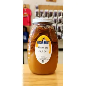 Pecan Pie in a Jar - Rich Pecan Filling with Local Texas Honey, Traditional Southern Dessert, Perfect for Holiday Gatherings