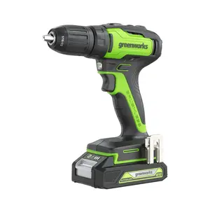 Greenworks POWERALL 24V Cordless Brushless Drill/Driver with 2Ah Battery and Charger