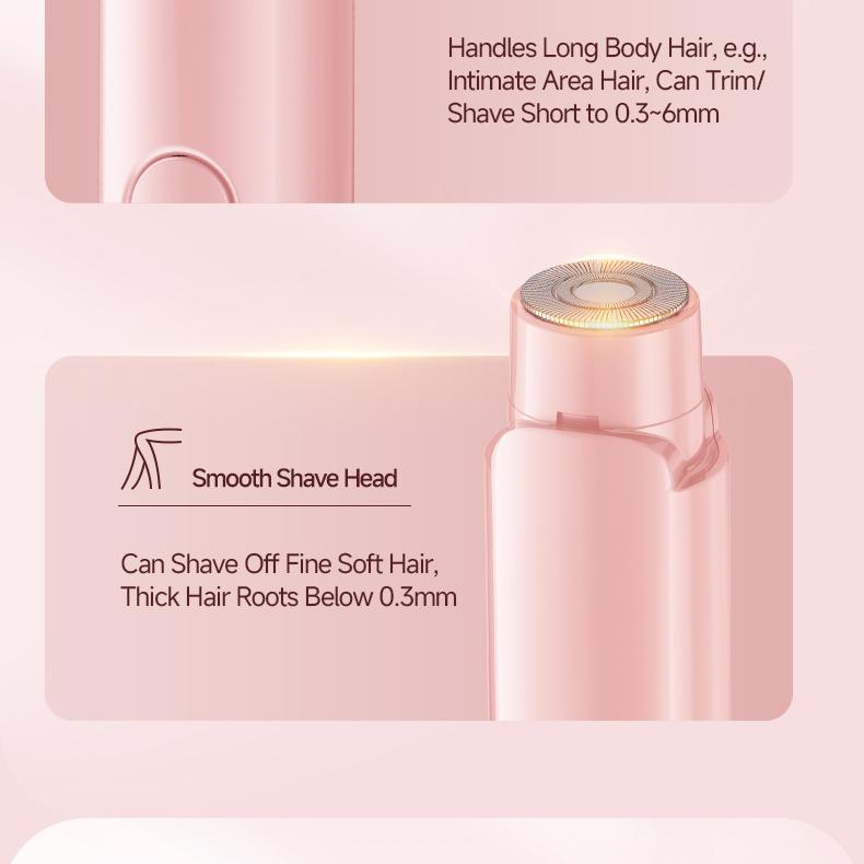 OES Electric Hair Remover Painless Epilator for Women, Portable Facial & Body Shaver for Lip, Chin, Arms & Legs, USB Rechargeable Shaver for Home & Travel