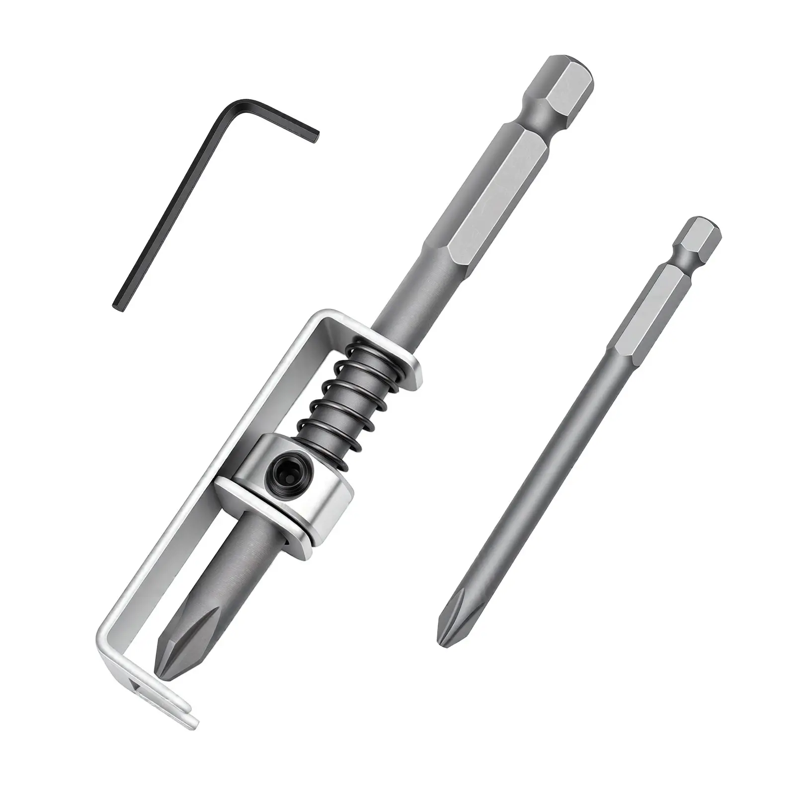 Spring-loaded Screw Holder Bit, Anti-drop Screwdriver Bit, Single-Hand Operation Bit Holder for Electricians, Mechanics, DIY Home Repair, Universal Screw Retaining Tool, Screwdriver Bit Clip