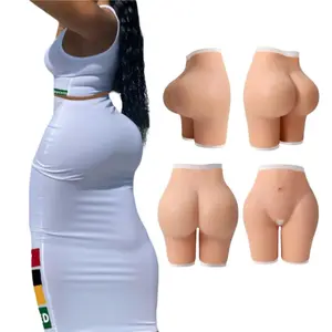 Women Silicone Booty Lifter High Elastic Thick Padded Underwear Invisible Butt Lifting Shapewear from 0.8cm to 2.6cm