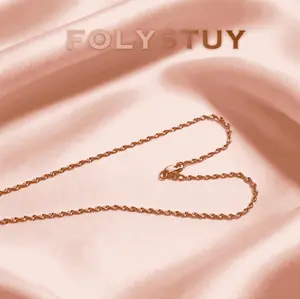 【Necklace, 17.7 inches, wave pattern】【FOLYSTUY (Y140)】 Simple and elegant