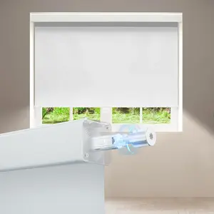 ColourTree Cordless Blackout Roller Shades - Thermal Insulated, Free-Stop, Room Darkening, Easy Install Window Blinds for Home & Office (White, 23" W x 72" H)