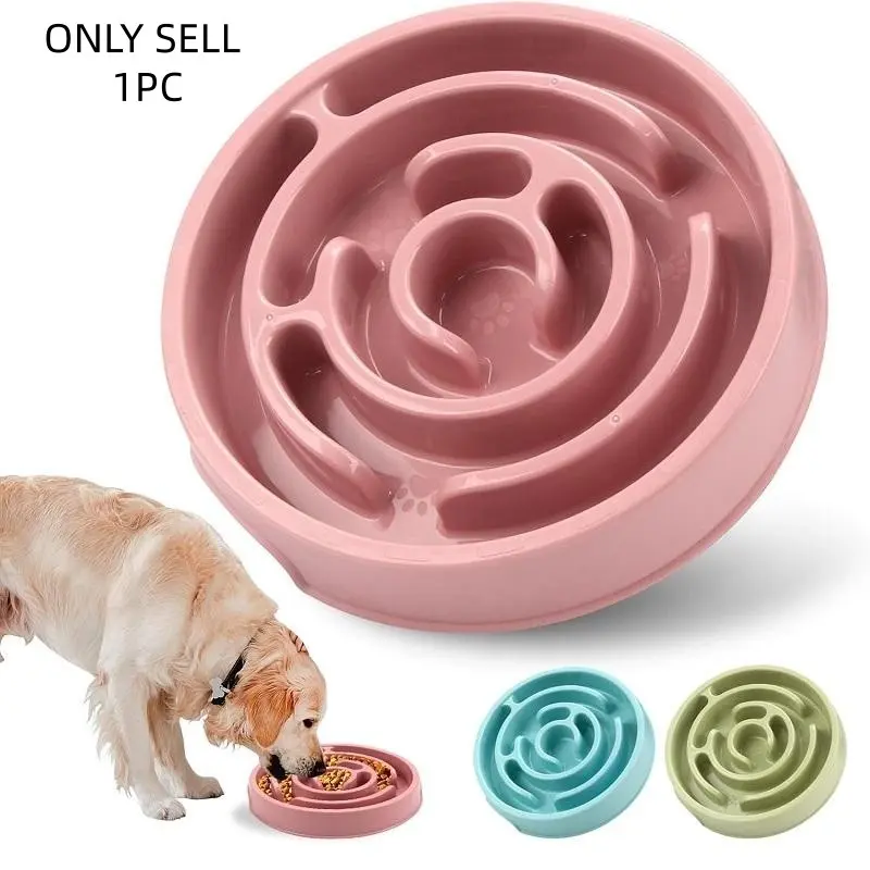 Pet Dog Slow Feeder Bowl, Fun Non Slip Anti-Gulping, Slower Food Feeding Dishes, Eco Dog Bowl for Large Medium Small Dogs Puppy, Food Feeders, Neater Feeder