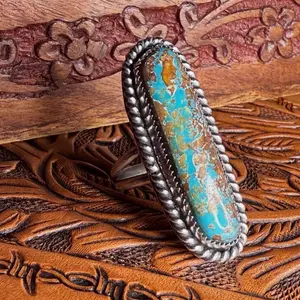 Pilot Mountain Turquoise Ring size 9