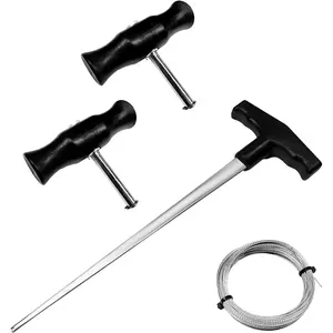 Sun Walker Windshield Removal Tool Kit, 65.6 Ft Window Glass Cutting Wire with Hook Tool & T-Handles, Professional Steel Wire Cut Out Set for Auto Windscreen Repair, Car Accessories