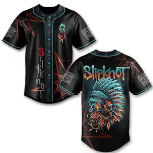 Slipknot Black Heavy Metal Baseball Jersey For Alternative Street Fashion Fans HY1911