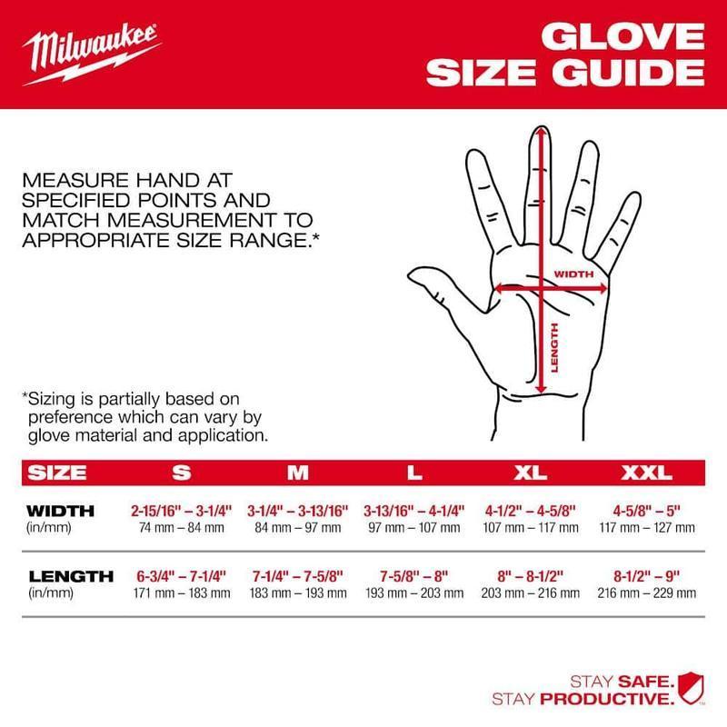 Milwaukee X-Large Red Nitrile Work Gloves Level 1 Cut Resistance Dipped Coating for Superior Safety Protection Enhanced Grip Comfort