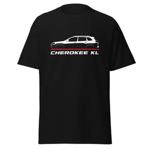 Premium T-Shirt For Cherokee KL 2014-2022 Car Enthusiast Grandpa Dad Son Birthday Gift Men's Tee