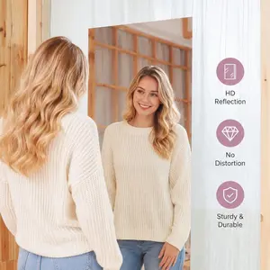 Shiftshade 1 Pack Wall Mirror Full Length, 100cm*50cm Acrylic Mirror Tiles, Shatterproof Flexible Plastic Mirror Sheets for Bedroom Home Gym Door