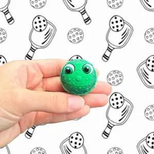 Pickleball Toy - Pickleball Fidget Toy – Cute 3D Printed Pickle Stress Ball with Spinning Eyes & Wiggly Mouth - Pickle Ball Fidget - Funny Fidget Toy