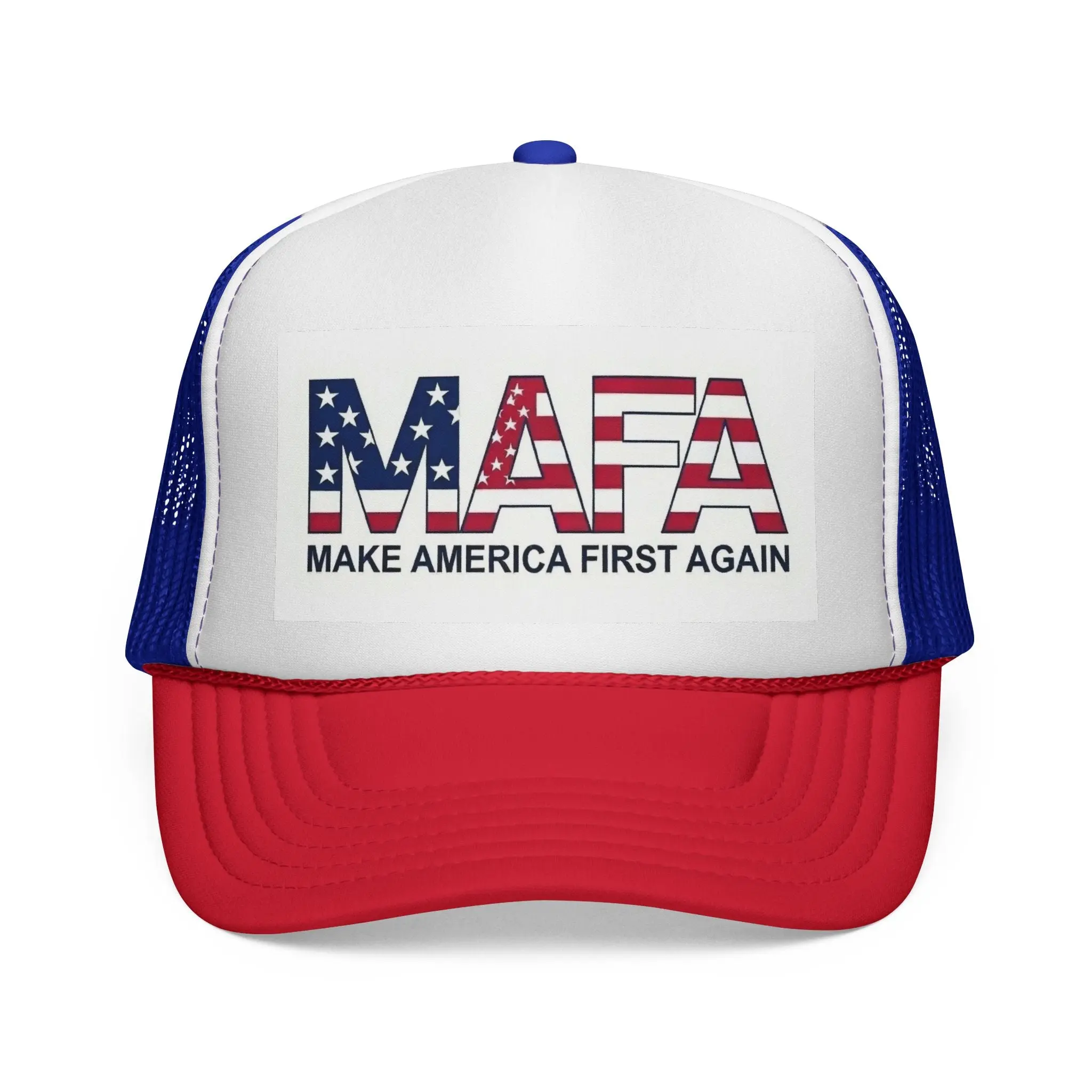 Trucker Cap — M.A.F.A. (Make America First Again) Patriotic Flag Patch ...