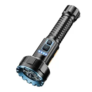 Ultra Bright LED Flashlight, 9-Core High Lumen Tactical Flashlight, Rechargeable with Magnetic Base, Dual Switch, 1/4" Tripod Compatible, for Camping, Hiking, Emergency, EDC Flashlight Rechargeable