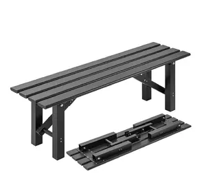TECSPACE 3-Person Instant Folding Bench, 330 LBS Capacity Lightweight Aluminum Foldable Bench, No Assembly Required