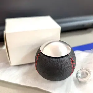 Leather Aluminum Auto Gear Shift Knob comfortable grip shift knob For Transmission Gearstick Lever Shifter Knob Universal Car Manual Gear Shift Knob Stick Aroma Diffuser Weighted