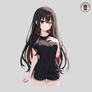 Kurumi Tokisaki Sticker, Vinyl Sticker, Casual Anime Waifu Decor for Phone, Laptop, Notebook or Water Bottle