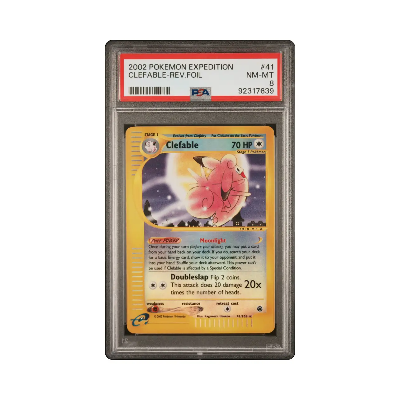 PSA 8 Clefable Reverse Holo 2002 Pokemon Expedition #41