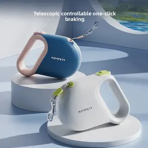 SmartLeash Infinity Pro 🌟 🦮 |   16ft Extendable Dog Lead with Reflective Safety Lights 💡 |   1-Button Lock System for Training/Walks 🏞️ |   600lb Military-Grade Tactical Rope (Includes FREE 5M Leash)