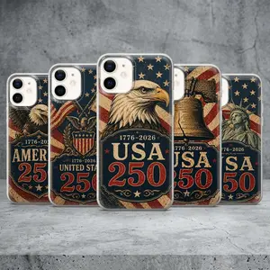 USA 250th Anniversary Phone Case Patriotic Eagle Cover for iPhone 17, 16, 15, 14, 13, 12, 11 & Samsung S23 - S26