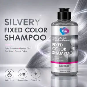 ECO FINEST Color Replenishing Shampoo 300ml/10.144 fl. oz for Blondes, Silvers, Gray Hair - Anti-Brass Tone Removes yellow and brass tones in dyed and bleached hair, grays Conditioner Haircare Cleansing Comfort